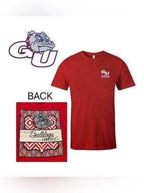NWT [Image One] Gonzaga Bulldogs NCAA Short-Sleeve Back Graphic Shirt Women’s M